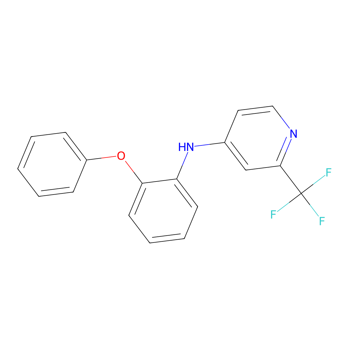 N-(2-phenoxyphenyl)-2-(trifluoromethyl)pyridin-4-amine molecular structure, CAS 338401-87-9