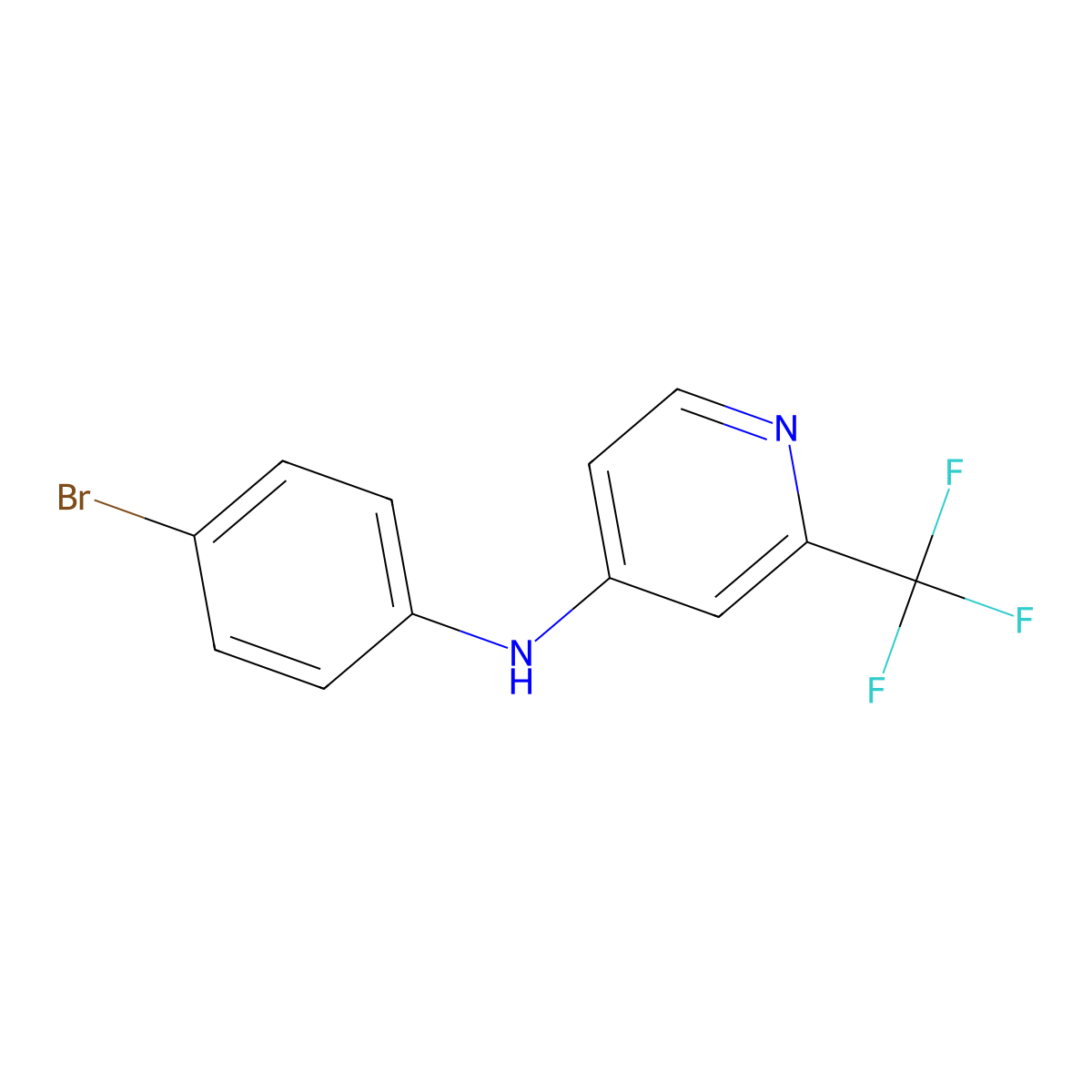 N-(4-bromophenyl)-2-(trifluoromethyl)-4-pyridinamine molecular structure, CAS 338401-91-5