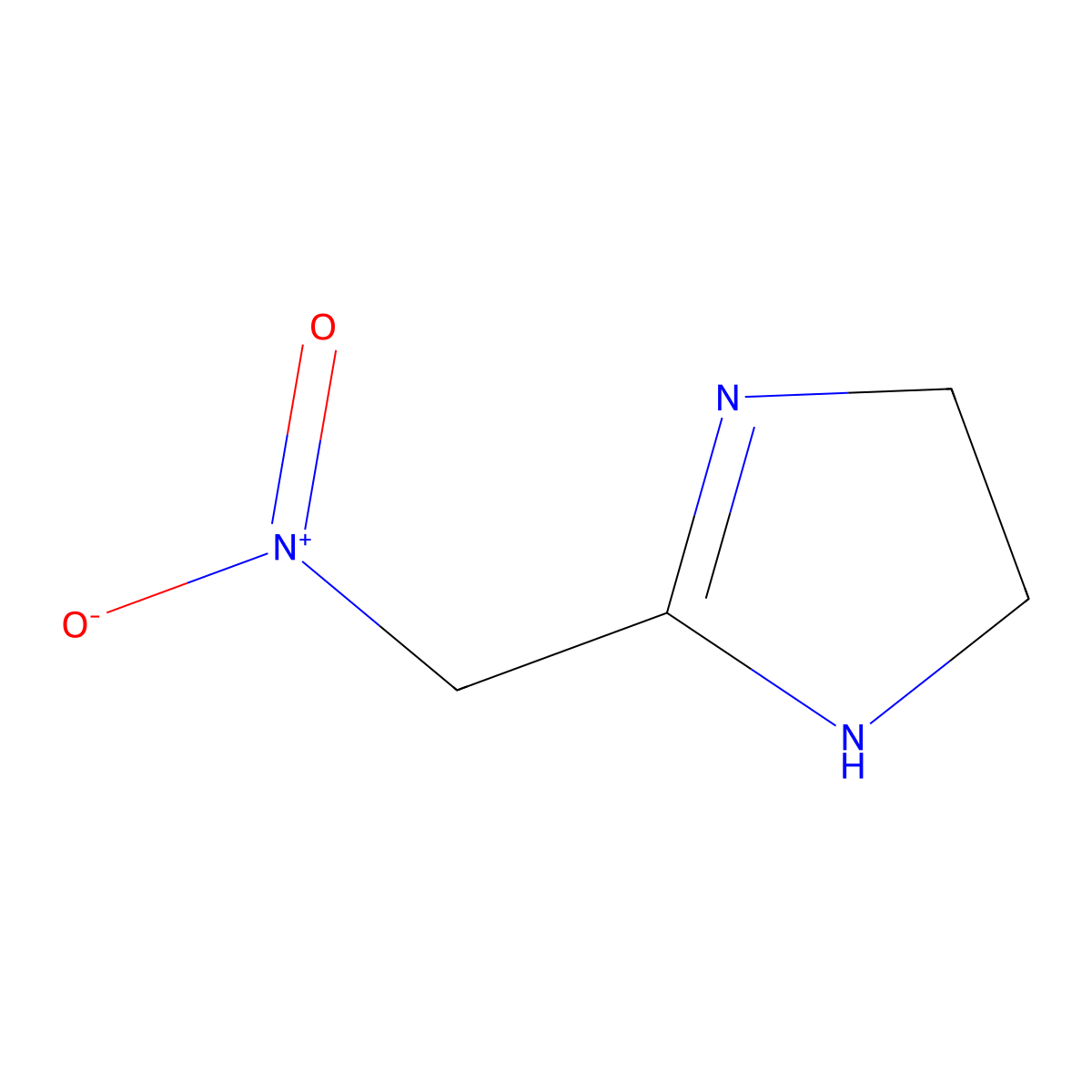 2-(nitromethyl)-4,5-dihydro-1H-imidazole molecular structure, CAS 338402-60-1