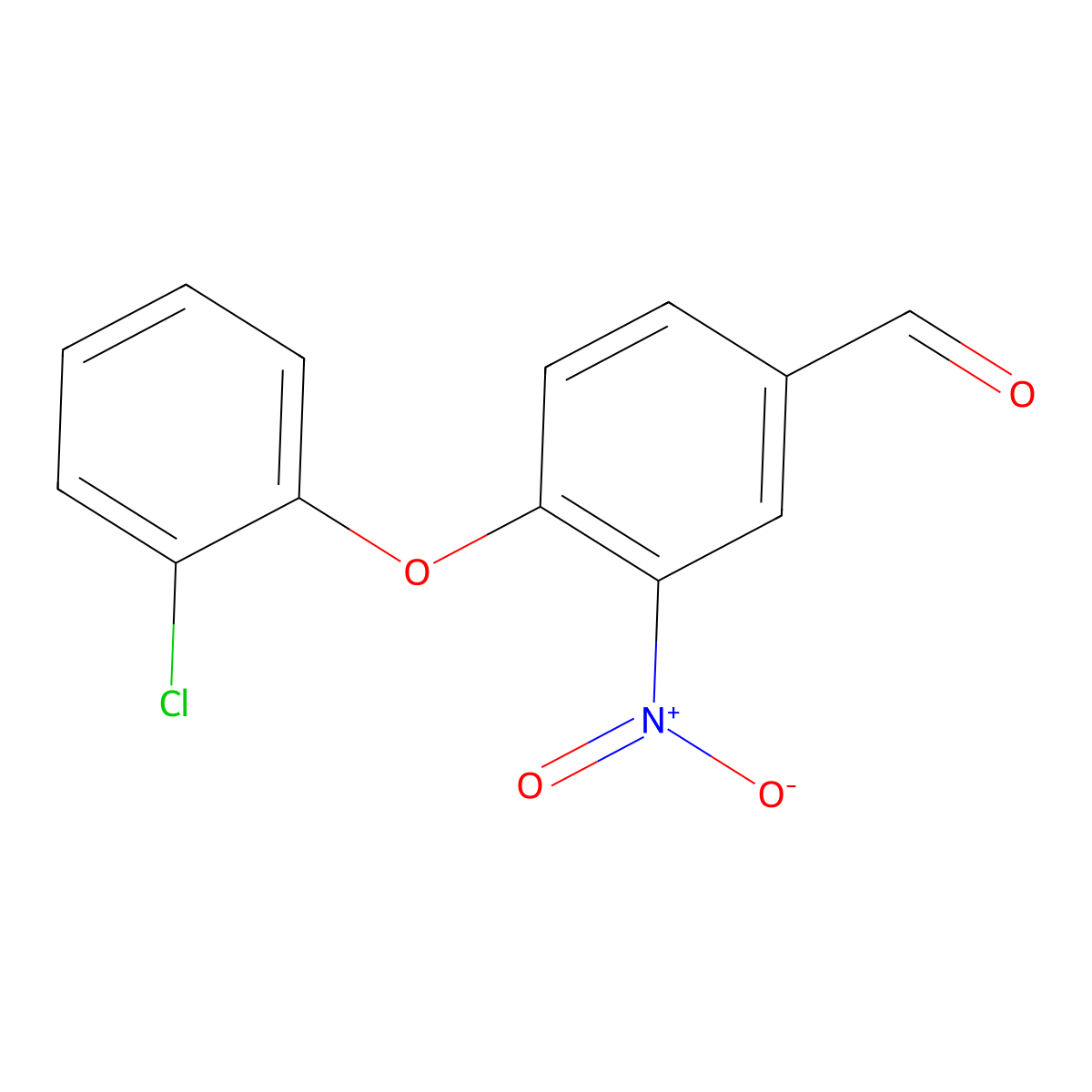 4-(2-Chlorophenoxy)-3-nitrobenzaldehyde molecular structure, CAS 338403-42-2