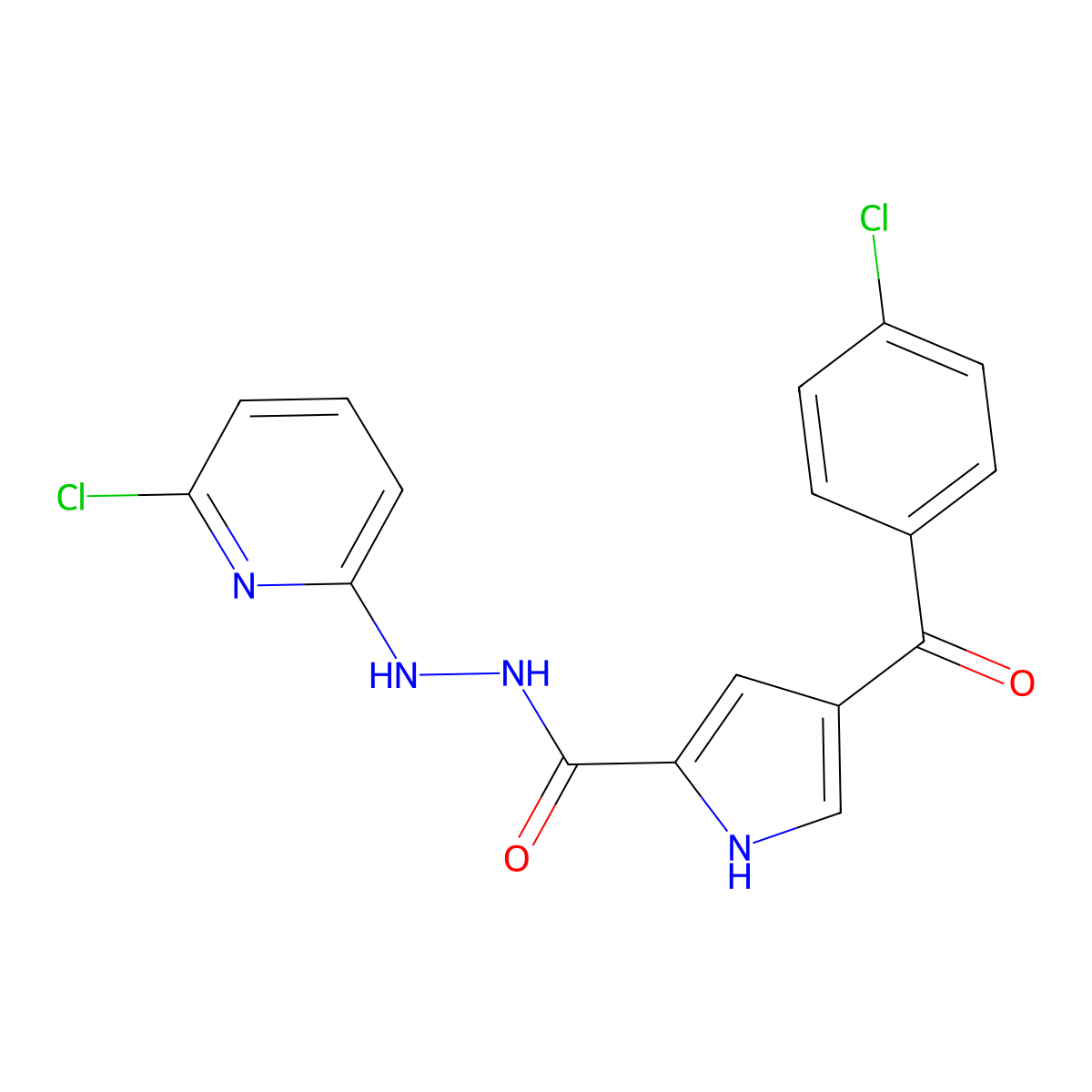 4-(4-chlorobenzoyl)-N'-(6-chloropyridin-2-yl)-1H-pyrrole-2-carbohydrazide molecular structure, CAS 338403-50-2