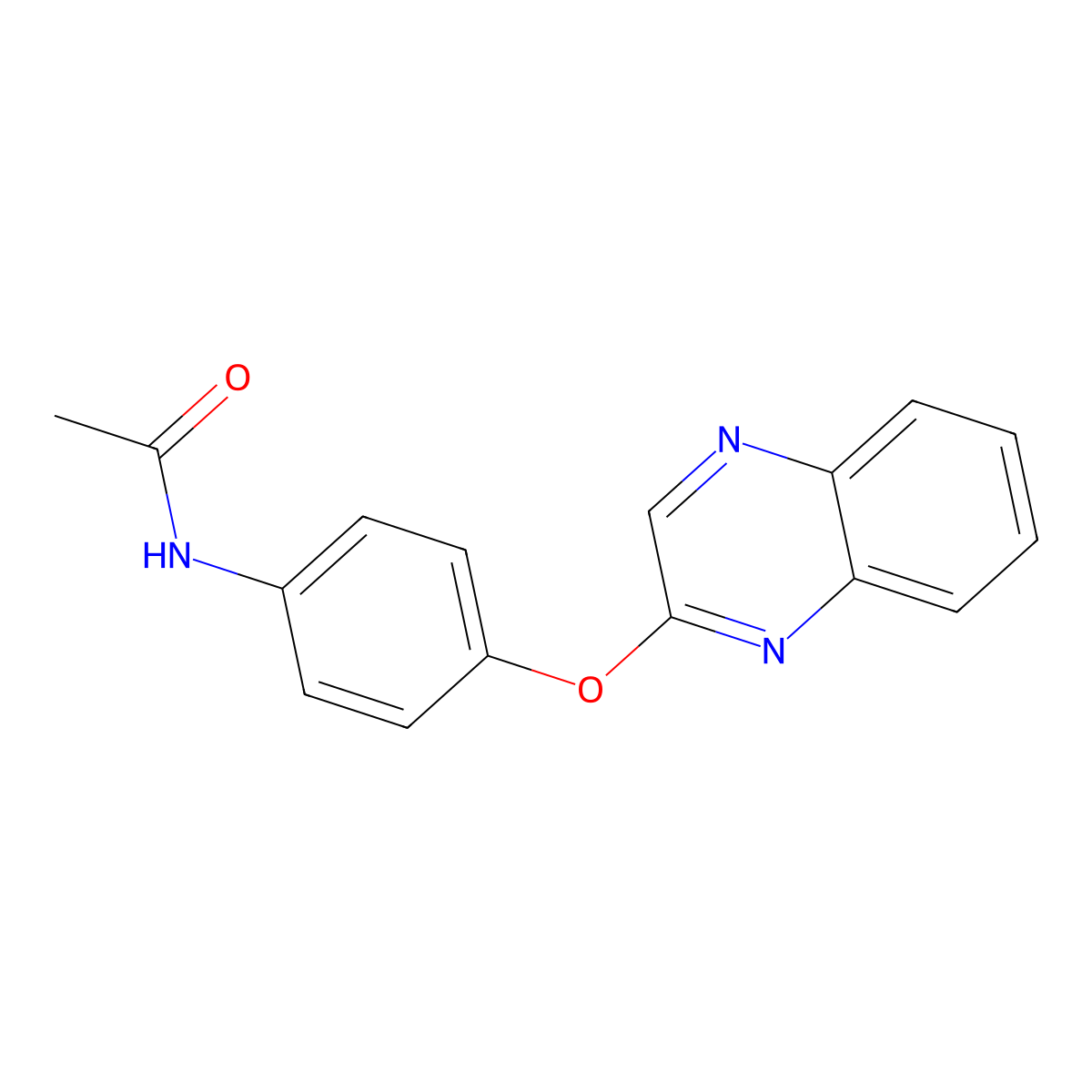 N-[4-(2-quinoxalinyloxy)phenyl]acetamide molecular structure, CAS 338403-54-6