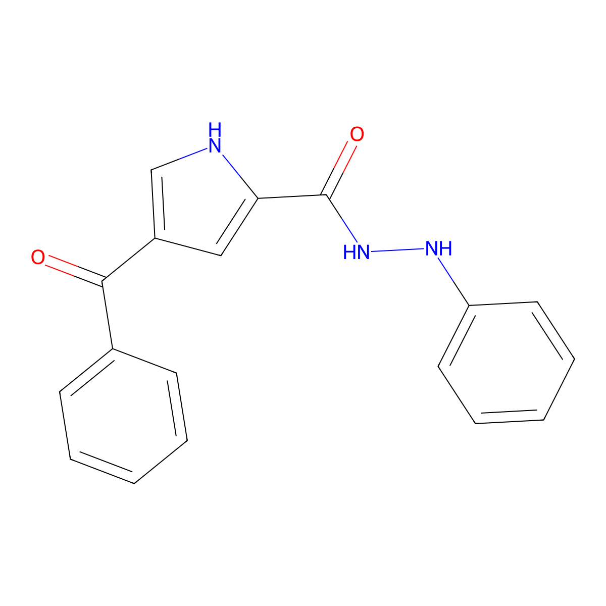 4-benzoyl-N'-phenyl-1H-pyrrole-2-carbohydrazide molecular structure, CAS 338403-58-0