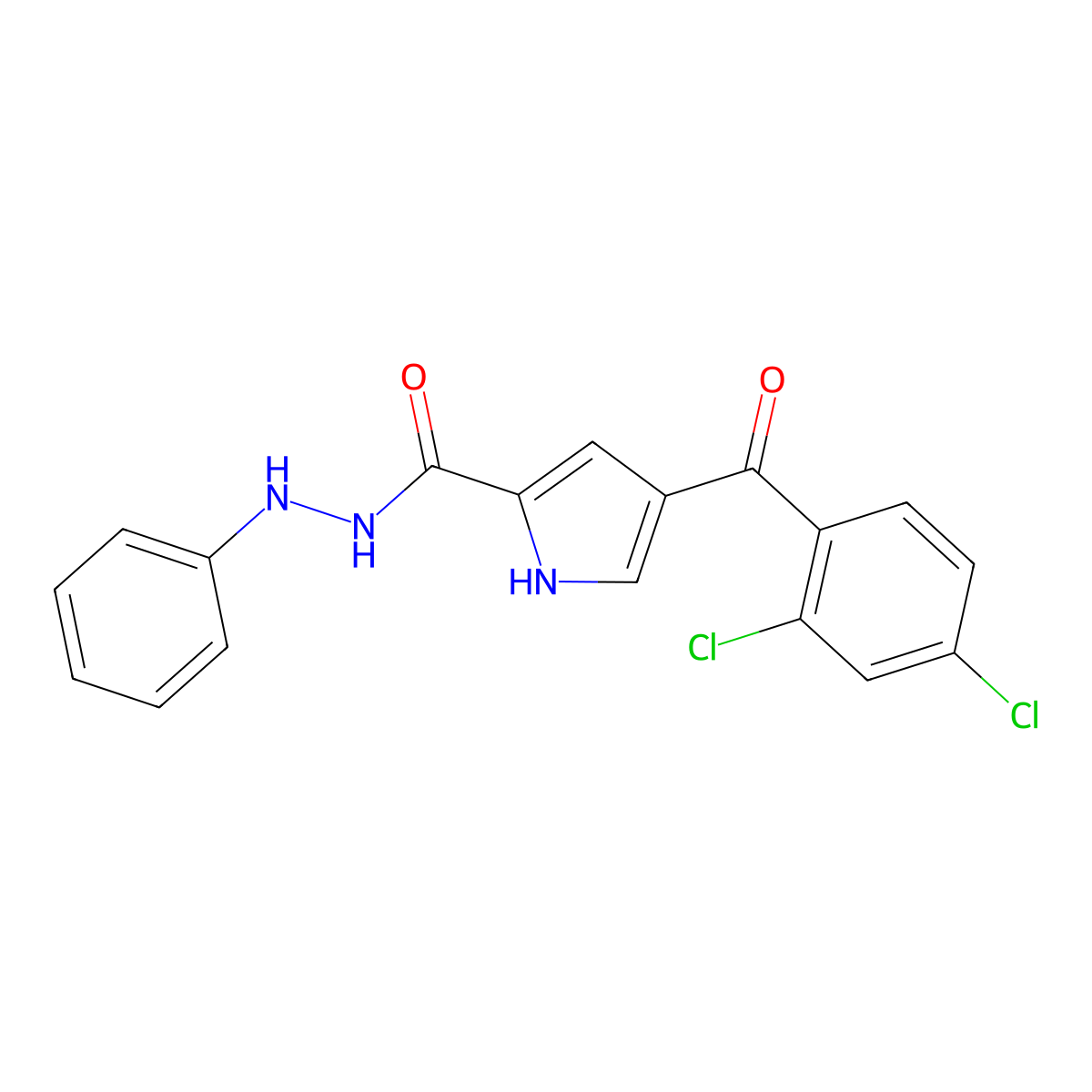 4-(2,4-dichlorobenzoyl)-N'-phenyl-1H-pyrrole-2-carbohydrazide molecular structure, CAS 338403-59-1