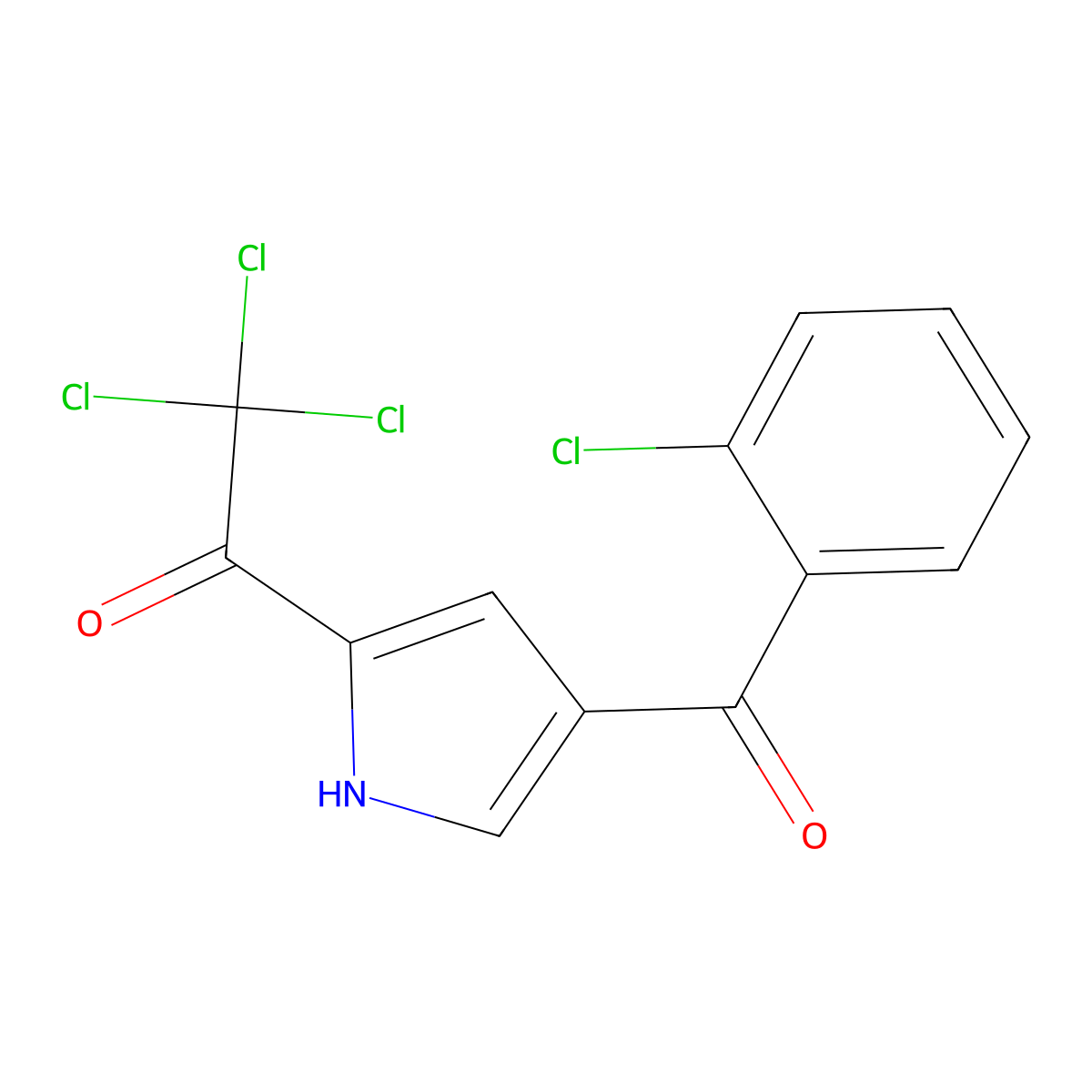 2,2,2-trichloro-1-[4-(2-chlorobenzoyl)-1H-pyrrol-2-yl]-1-ethanone molecular structure, CAS 338403-91-1