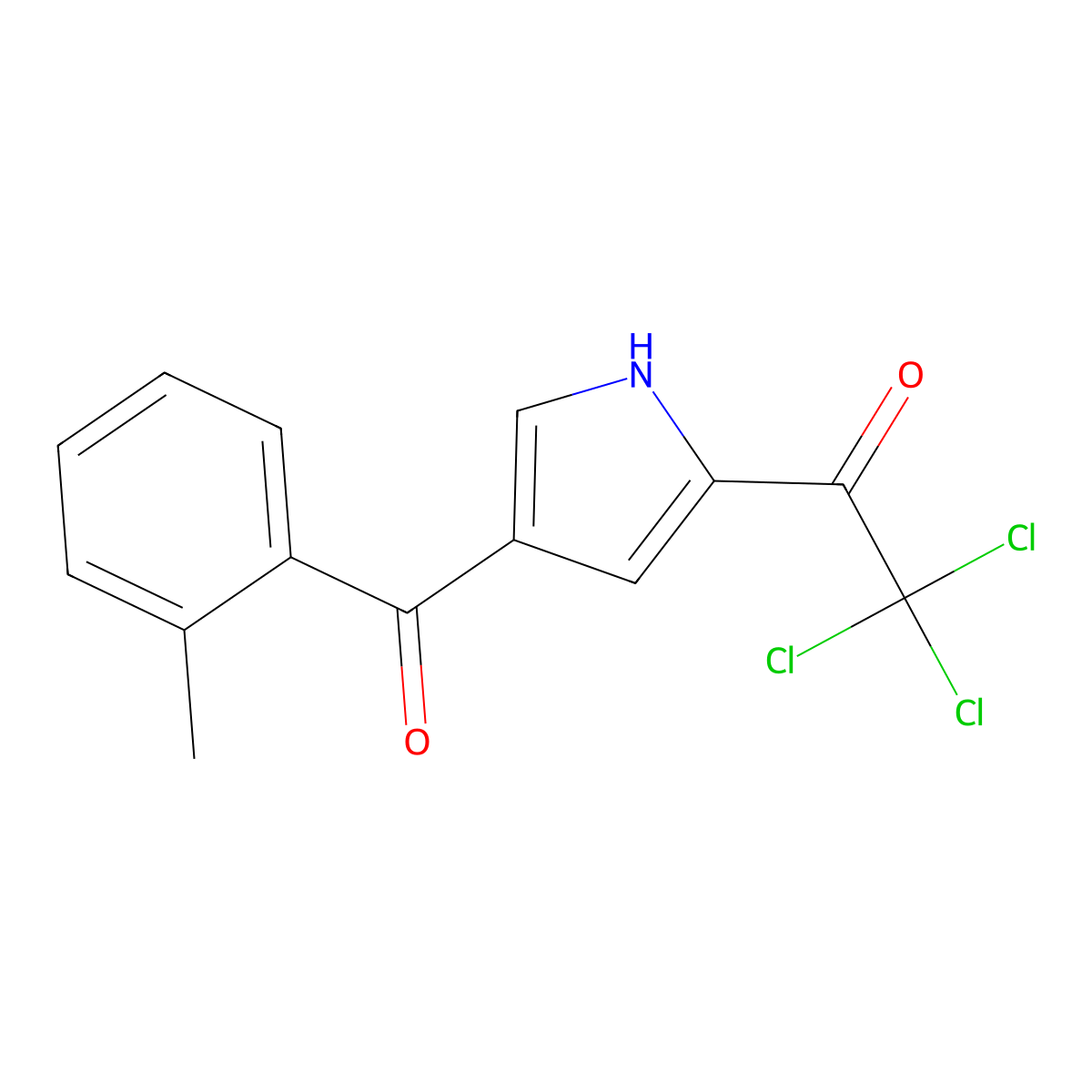 2,2,2-trichloro-1-[4-(2-methylbenzoyl)-1H-pyrrol-2-yl]-1-ethanone molecular structure, CAS 338403-92-2
