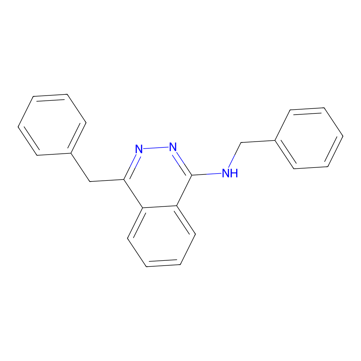N,4-dibenzyl-1-phthalazinamine molecular structure, CAS 338404-02-7