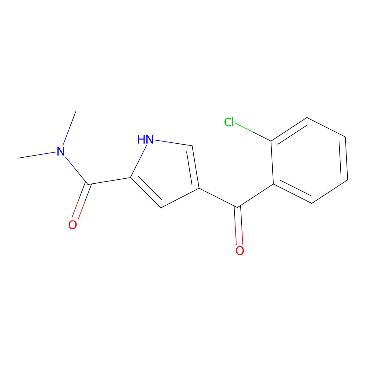4-(2-chlorobenzoyl)-N,N-dimethyl-1H-pyrrole-2-carboxamide molecular structure, CAS 338404-09-4
