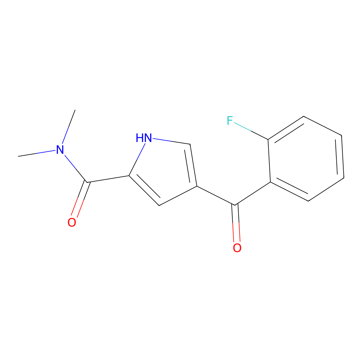 4-(2-fluorobenzoyl)-N,N-dimethyl-1H-pyrrole-2-carboxamide molecular structure, CAS 338404-14-1