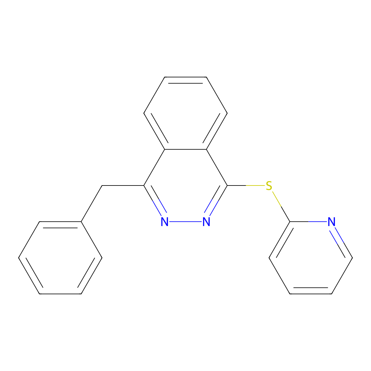 1-Benzyl-4-(2-pyridinylsulfanyl)phthalazine molecular structure, CAS 338404-18-5