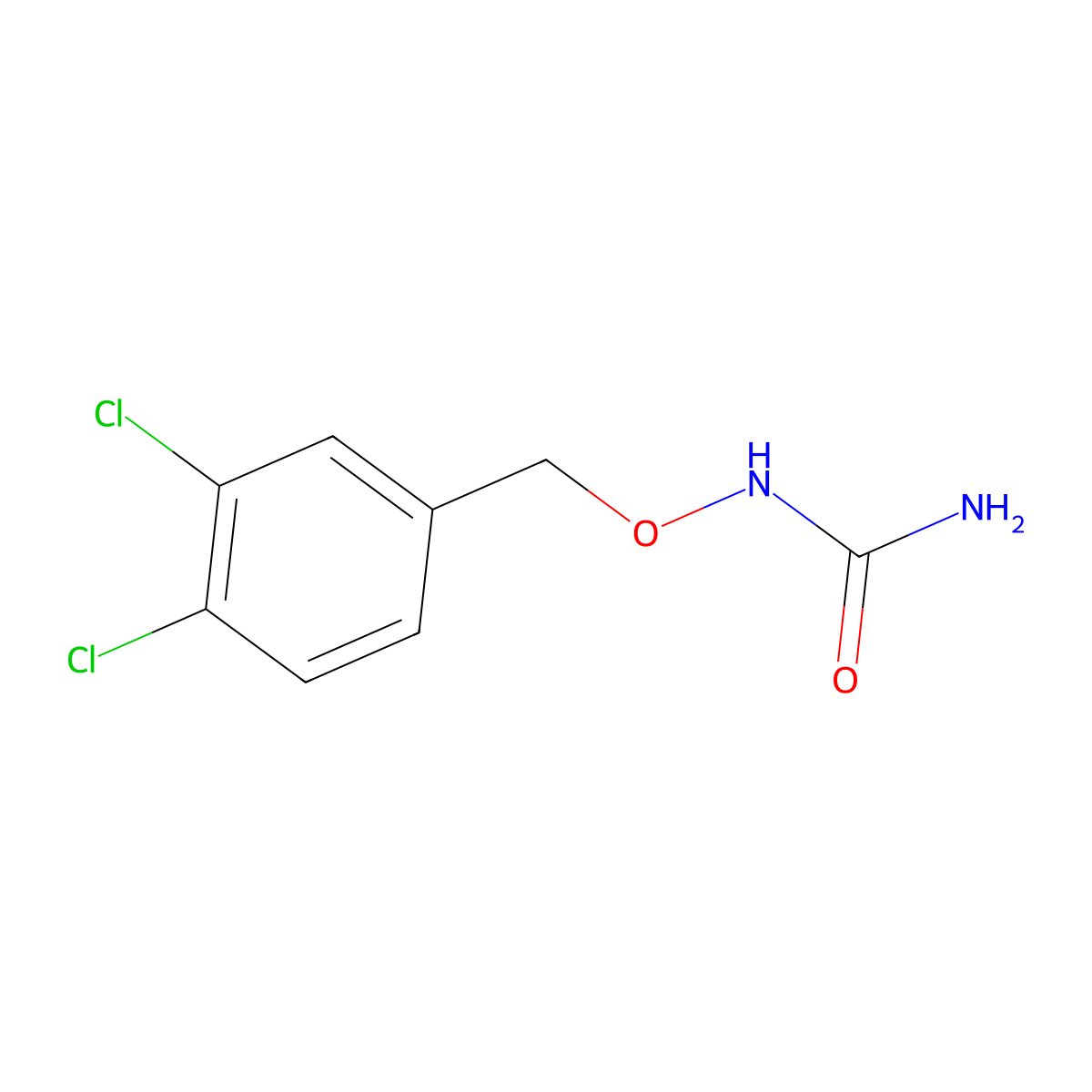 N-[(3,4-dichlorobenzyl)oxy]urea molecular structure, CAS 338404-19-6
