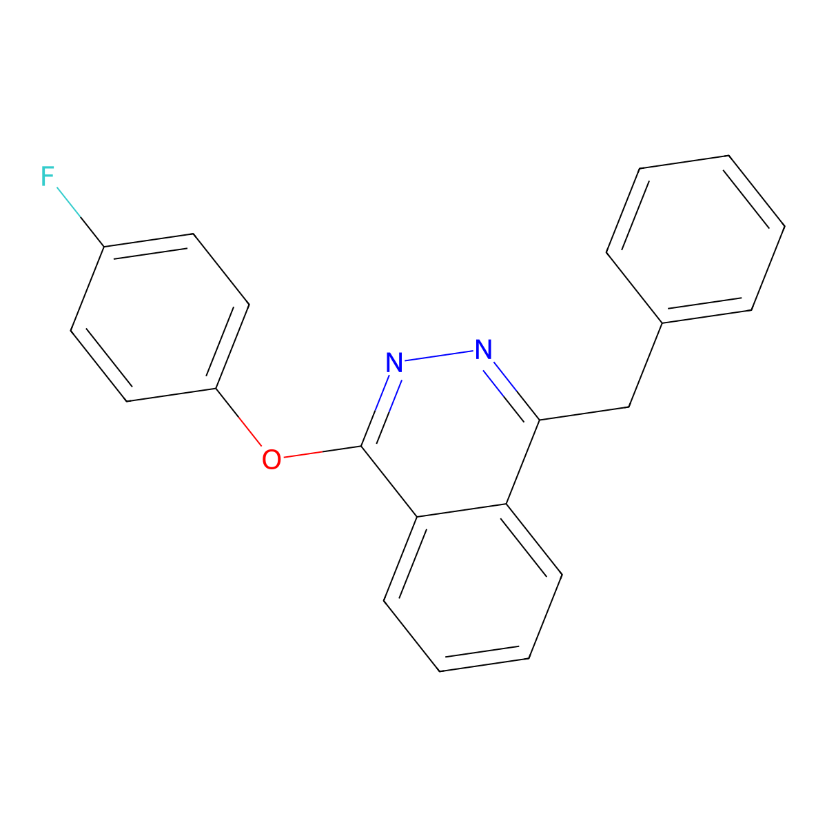 1-Benzyl-4-(4-fluorophenoxy)phthalazine molecular structure, CAS 338404-25-4