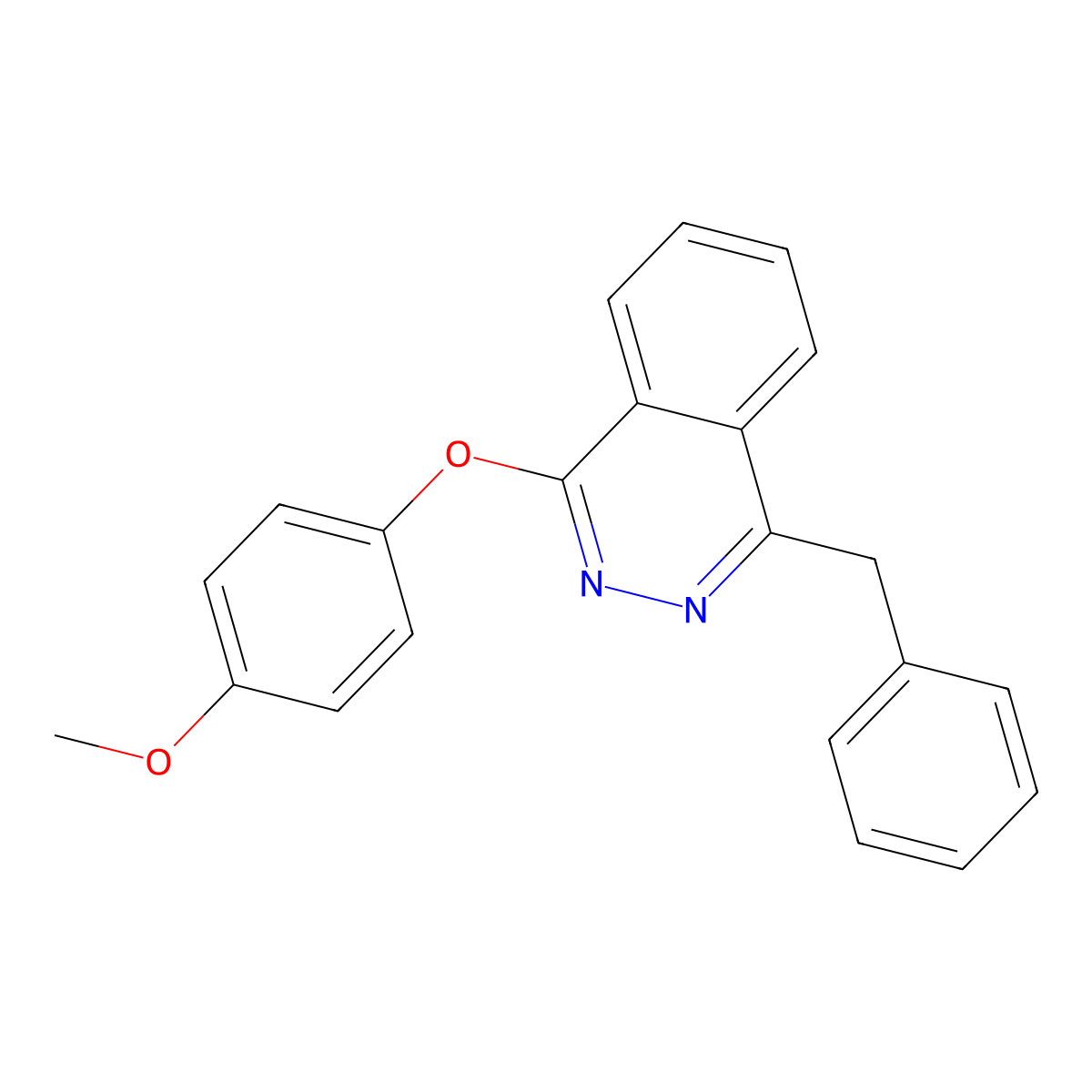 1-Benzyl-4-(4-methoxyphenoxy)phthalazine molecular structure, CAS 338404-26-5