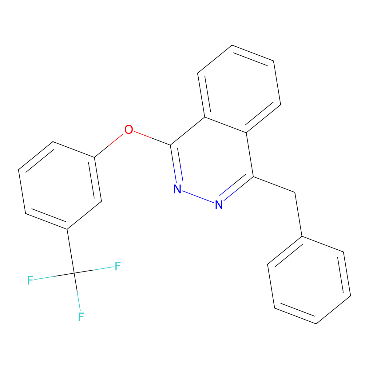 1-Benzyl-4-[3-(trifluoromethyl)phenoxy]phthalazine molecular structure, CAS 338404-35-6
