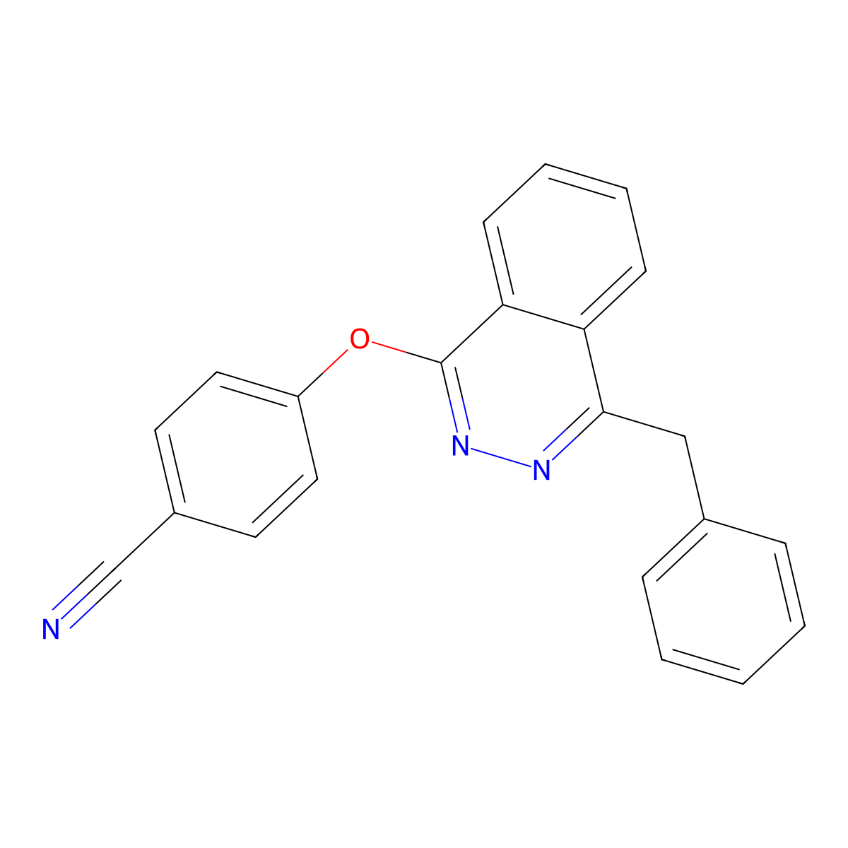4-[(4-Benzyl-1-phthalazinyl)oxy]benzenecarbonitrile molecular structure, CAS 338404-36-7