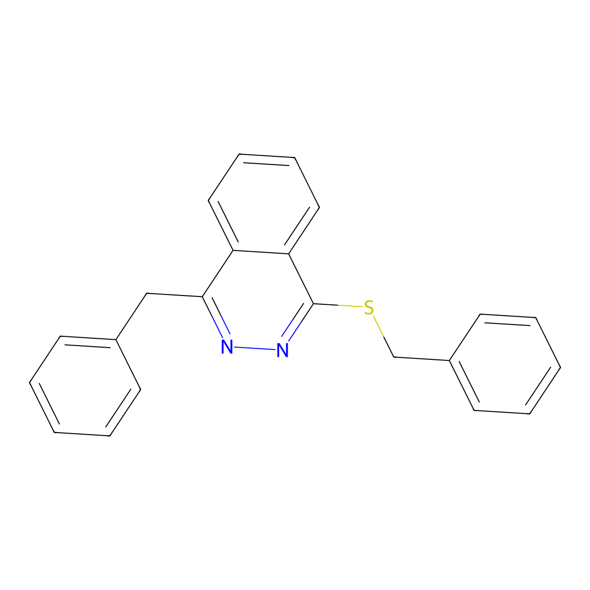 1-Benzyl-4-(benzylsulfanyl)phthalazine molecular structure, CAS 338404-39-0