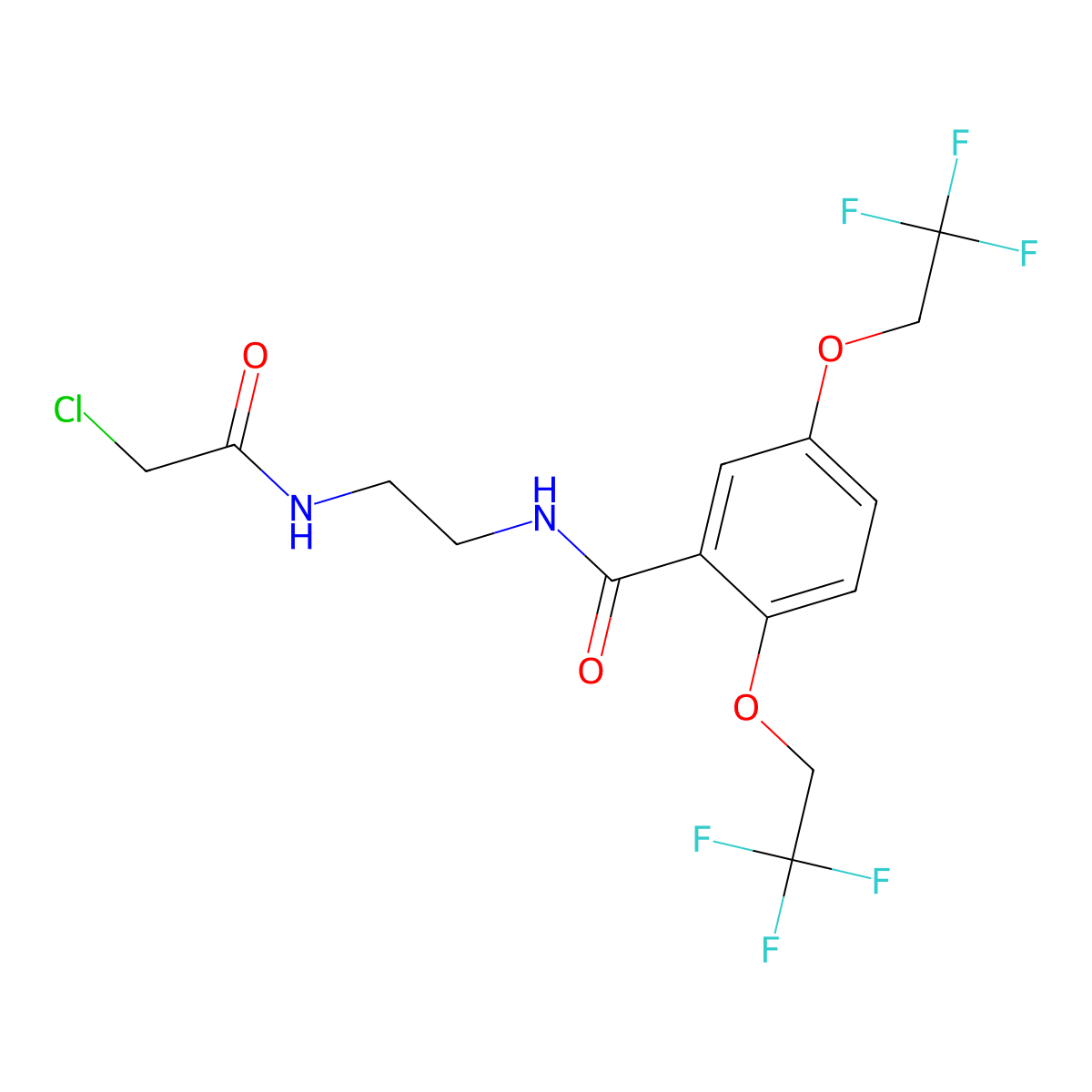 N-{2-[(2-chloroacetyl)amino]ethyl}-2,5-bis(2,2,2-trifluoroethoxy)benzenecarboxamide molecular structure, CAS 338404-61-8