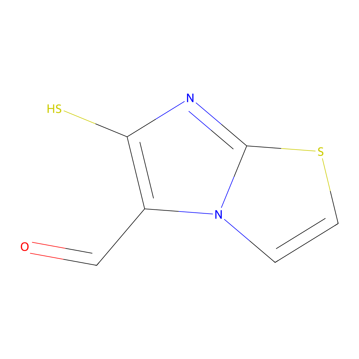6-Sulfanylimidazo[2,1-b][1,3]thiazole-5-carbaldehyde molecular structure, CAS 338404-70-9