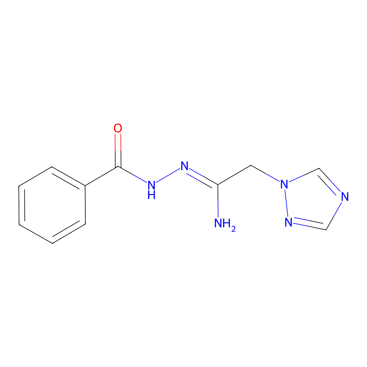 N'-[2-(1H-1,2,4-triazol-1-yl)ethanimidoyl]benzenecarbohydrazide molecular structure, CAS 338405-17-7