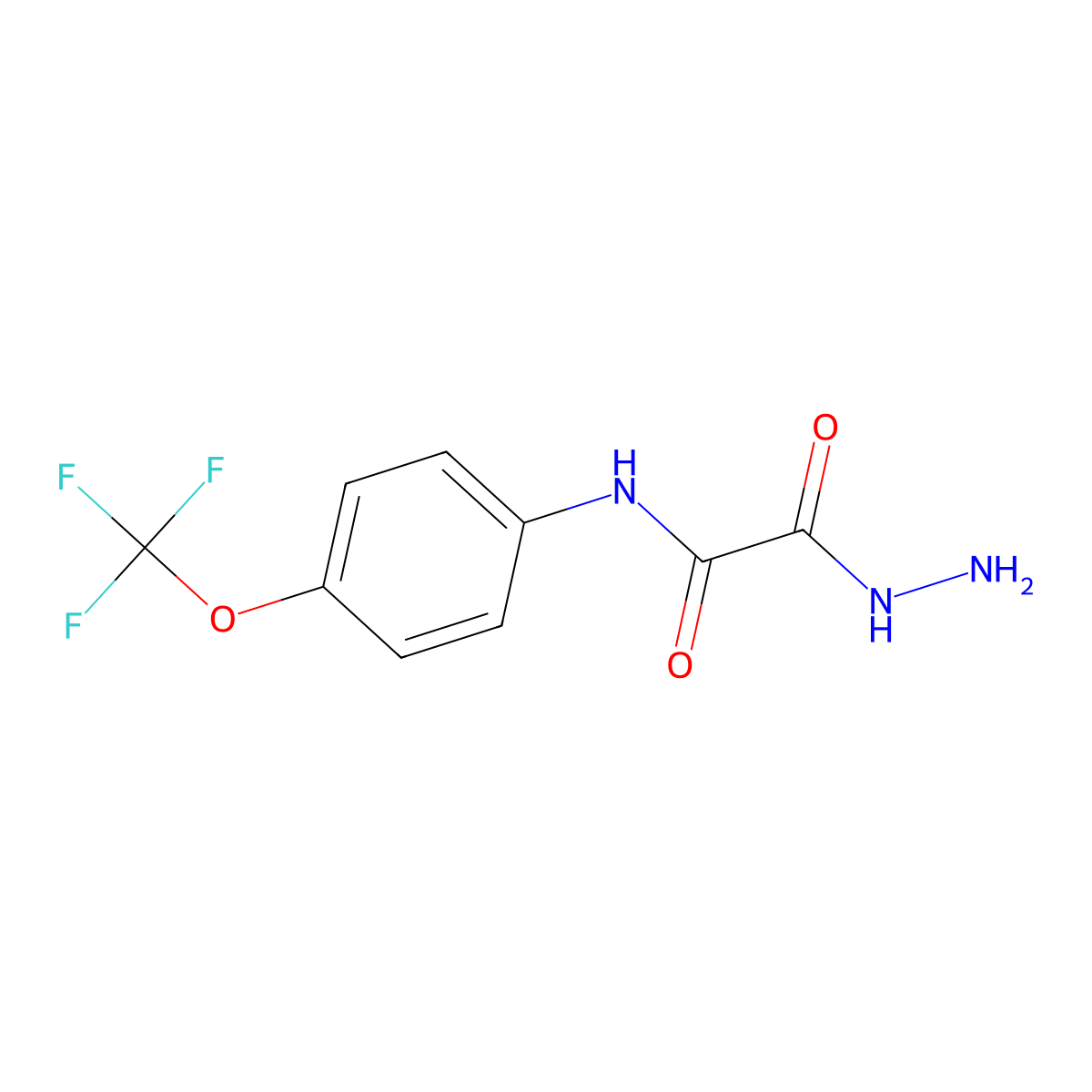 2-Hydrazino-2-oxo-N-[4-(trifluoromethoxy)phenyl]-acetamide molecular structure, CAS 338405-24-6