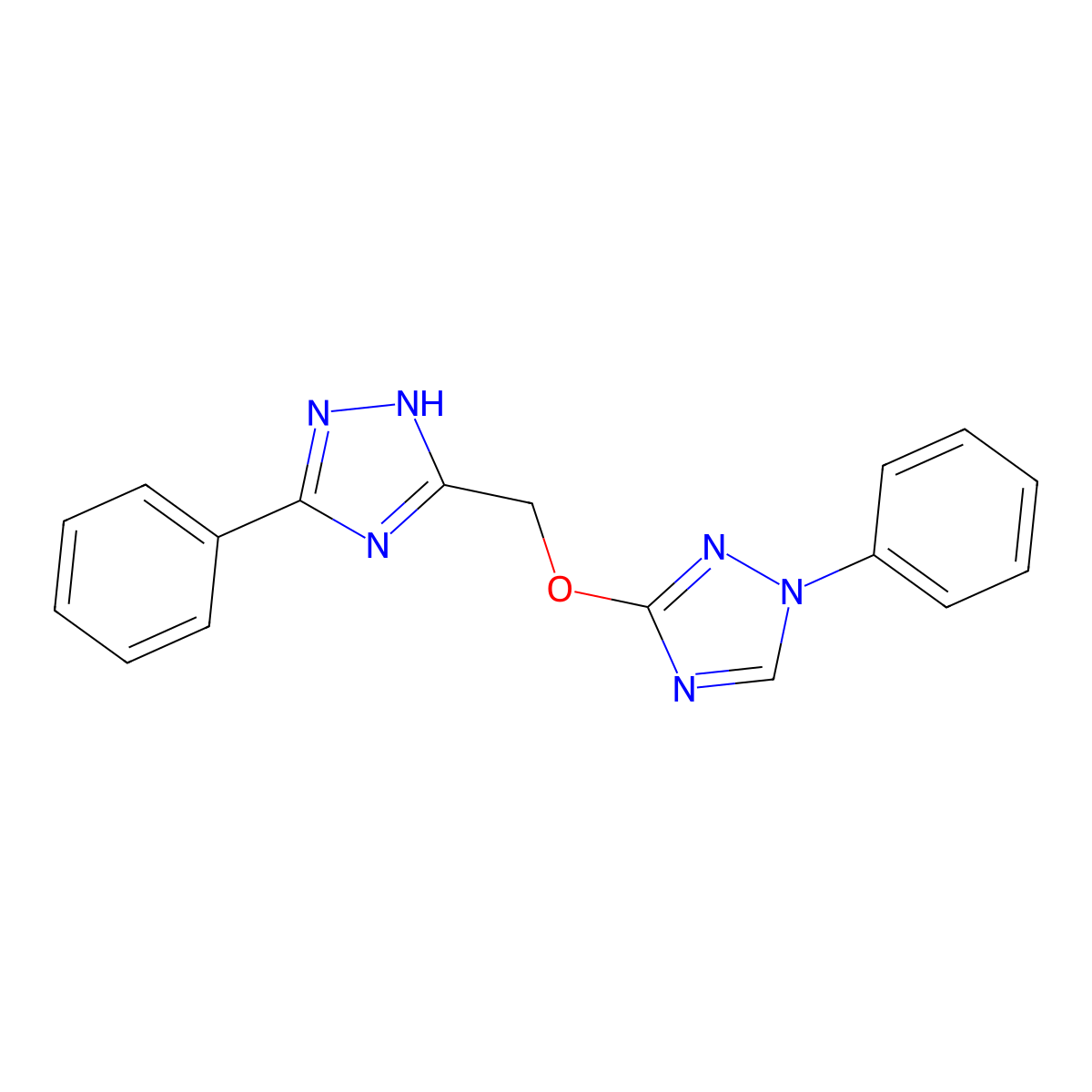 1-phenyl-1H-1,2,4-triazol-3-yl (5-phenyl-1H-1,2,4-triazol-3-yl)methyl ether molecular structure, CAS 338405-36-0