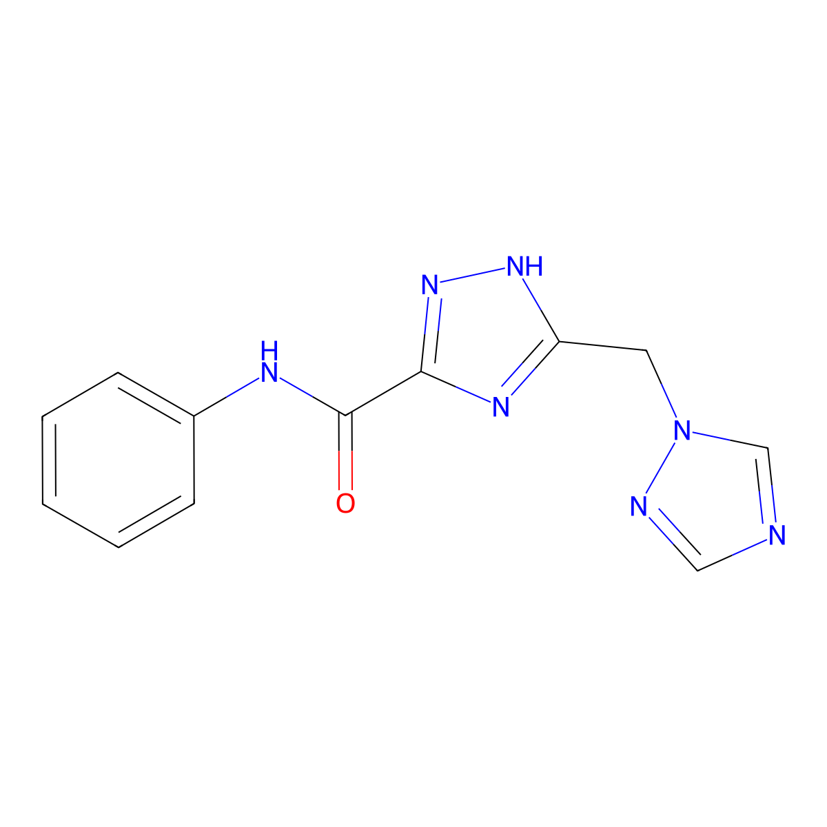 N-phenyl-3-(1H-1,2,4-triazol-1-ylmethyl)-1H-1,2,4-triazole-5-carboxamide molecular structure, CAS 338405-45-1