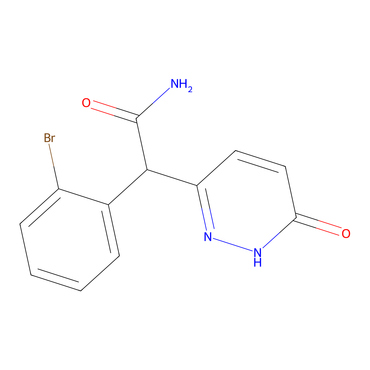 2-(2-Bromophenyl)-2-(6-hydroxy-3-pyridazinyl)acetamide molecular structure, CAS 338405-79-1
