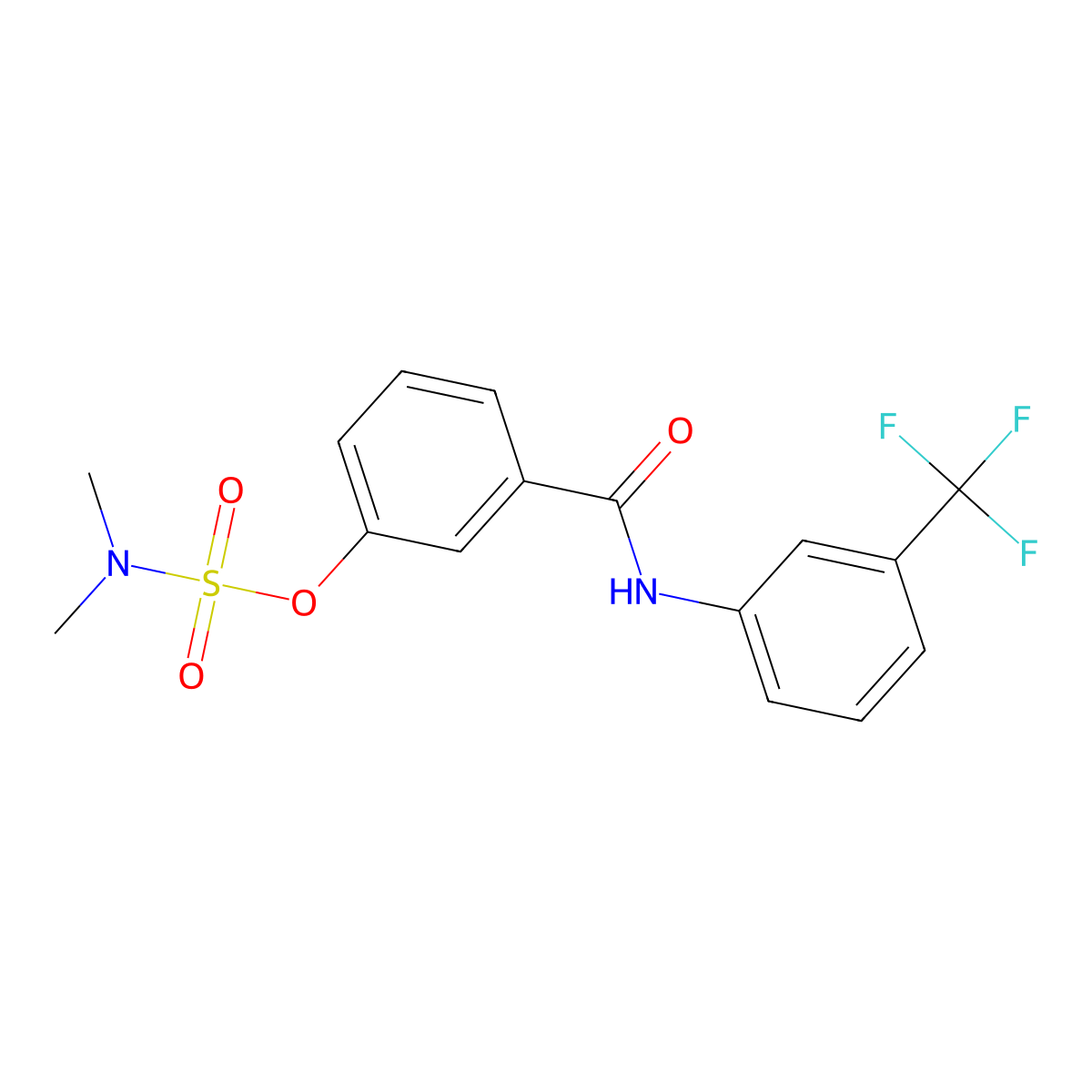 [3-[[3-(trifluoromethyl)phenyl]carbamoyl]phenyl] N,N-dimethylsulfamate molecular structure, CAS 338405-82-6