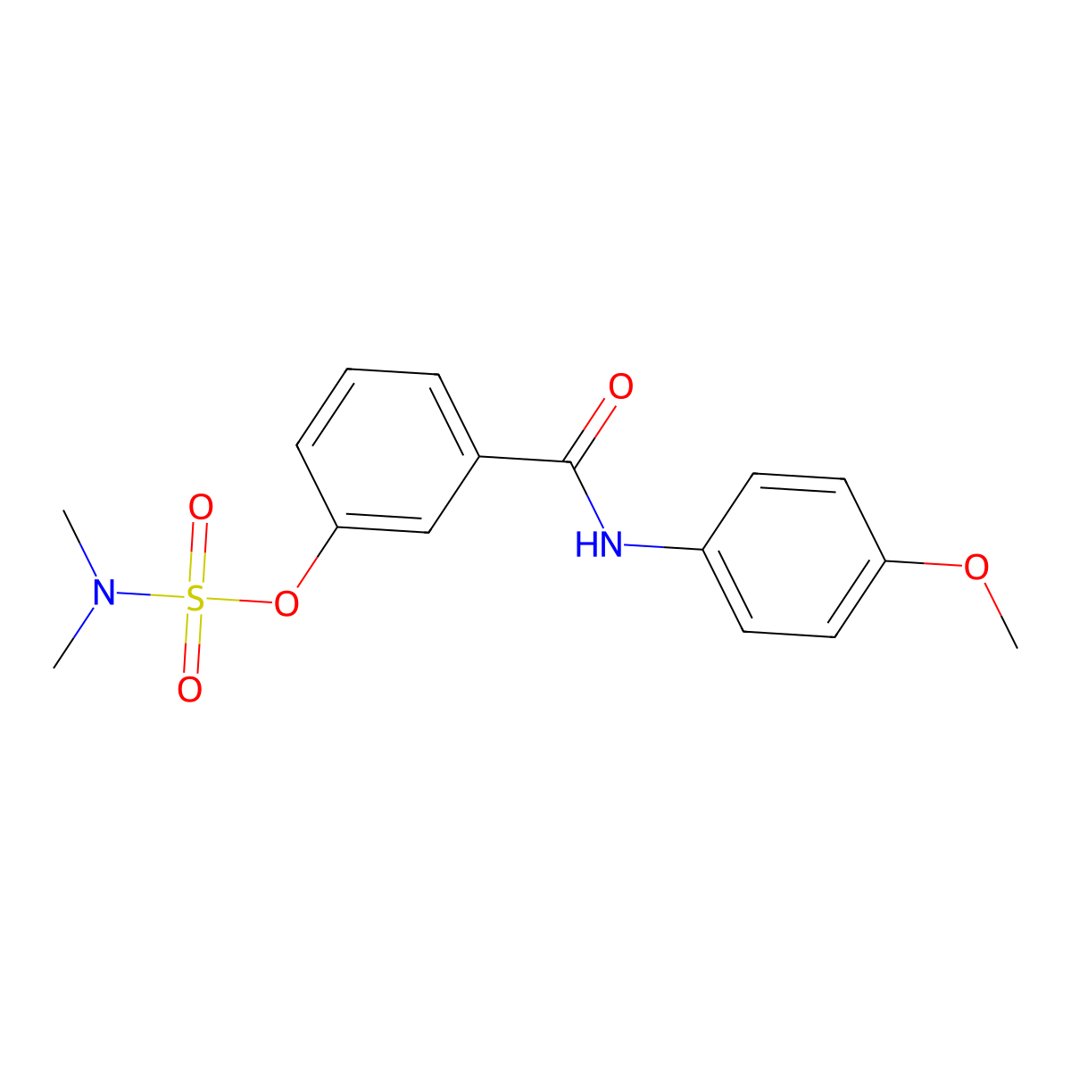 N,N-dimethylsulfamic acid [3-[(4-methoxyanilino)-oxomethyl]phenyl] ester molecular structure, CAS 338405-85-9