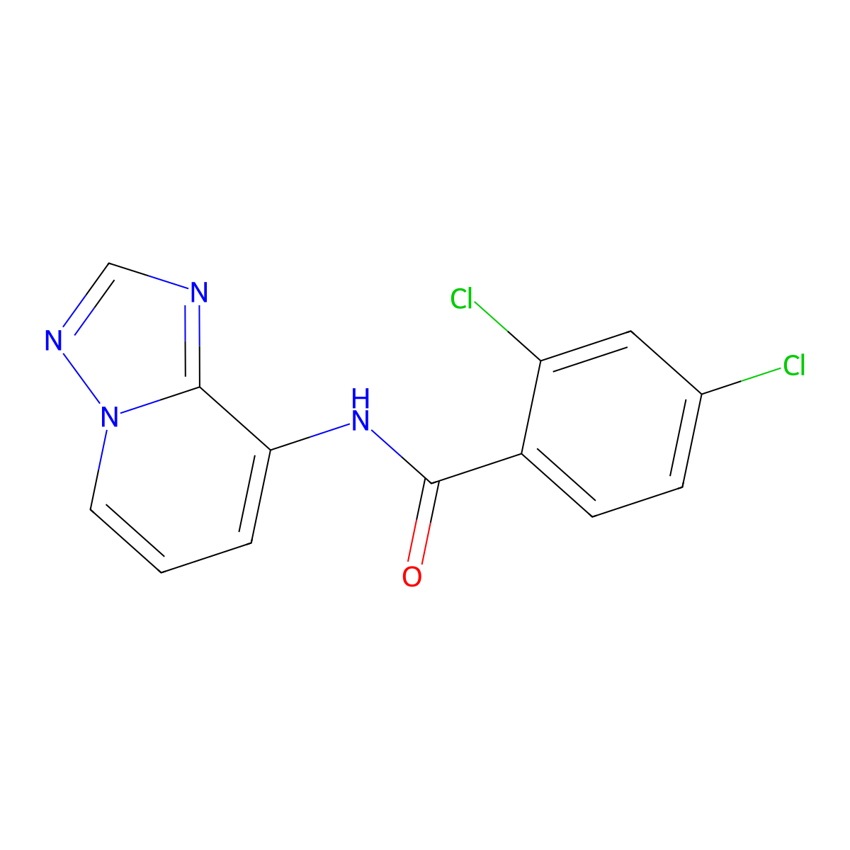 2,4-dichloro-N-[1,2,4]triazolo[1,5-a]pyridin-8-ylbenzenecarboxamide molecular structure, CAS 338406-06-7