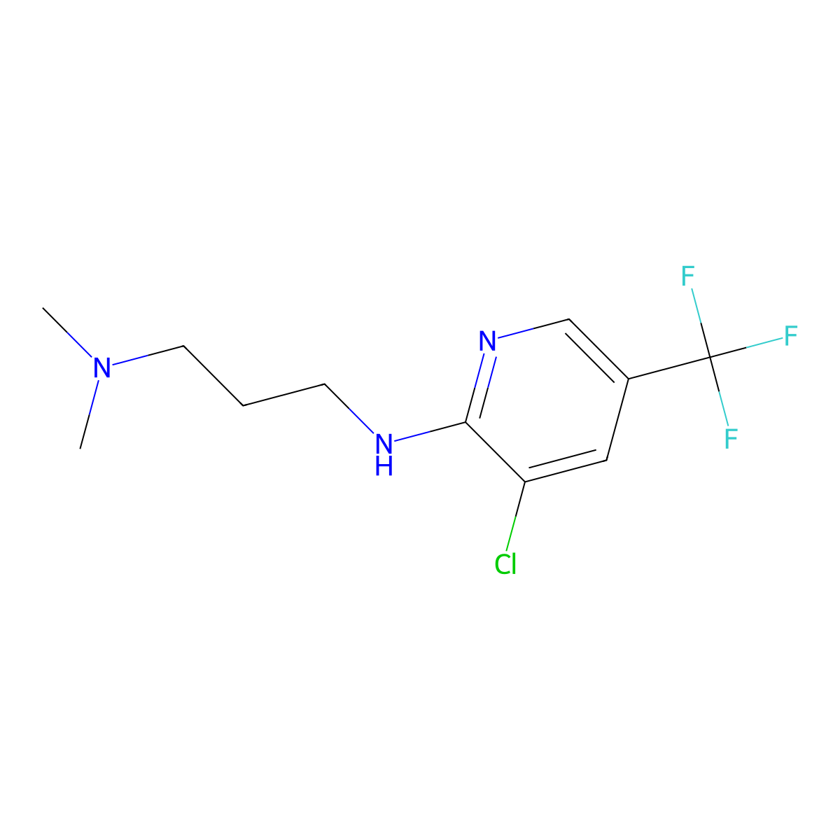 N~1~-[3-chloro-5-(trifluoromethyl)-2-pyridinyl]-N~3~,N~3~-dimethyl-1,3-propanediamine molecular structure, CAS 338406-25-0