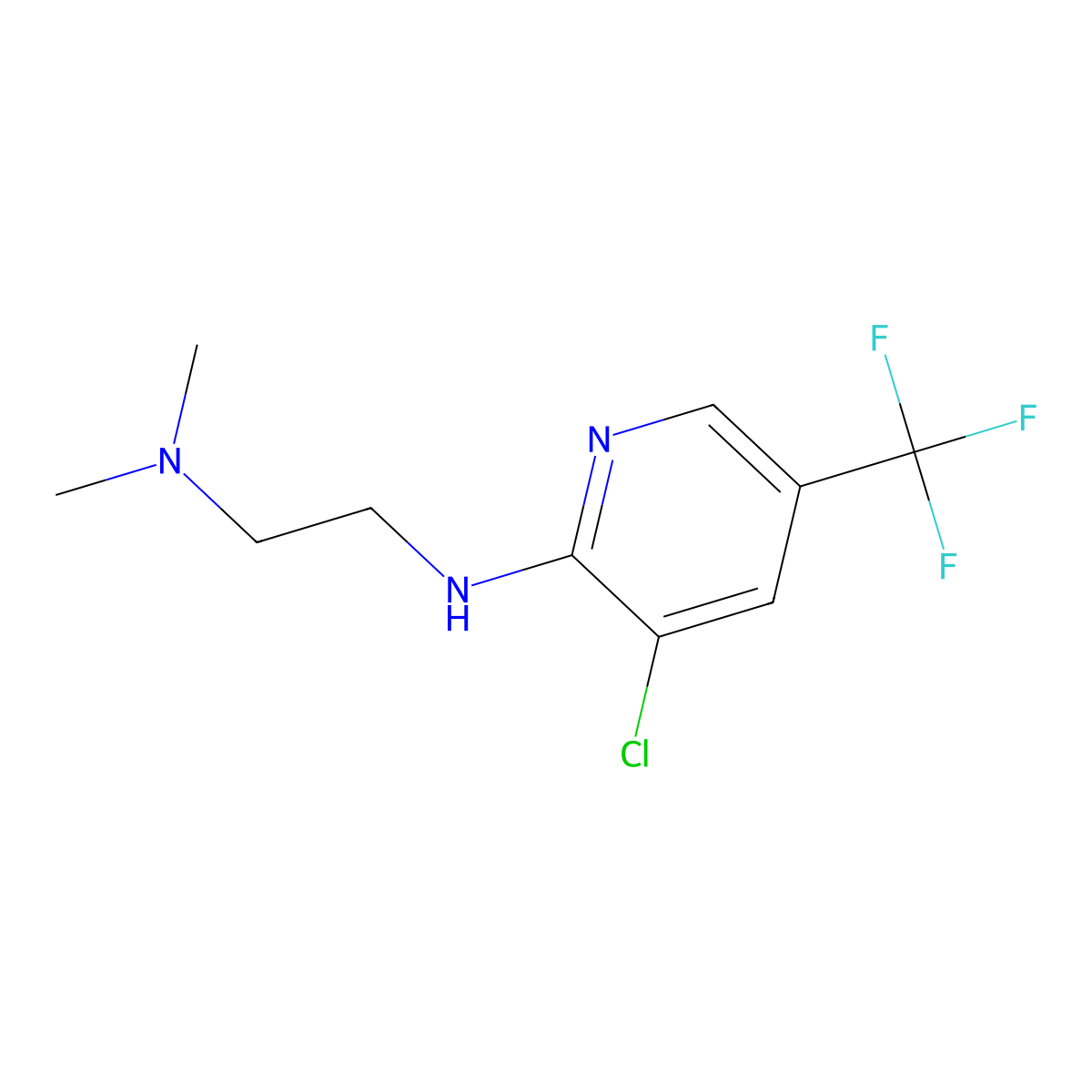 N1-(3-Chloro-5-(trifluoromethyl)pyridin-2-yl)-N2,N2-dimethylethane-1,2-diamine molecular structure, CAS 338406-27-2