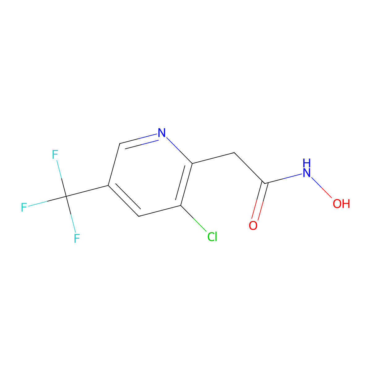 2-[3-chloro-5-(trifluoromethyl)pyridin-2-yl]-N-hydroxyacetamide molecular structure, CAS 338407-14-0