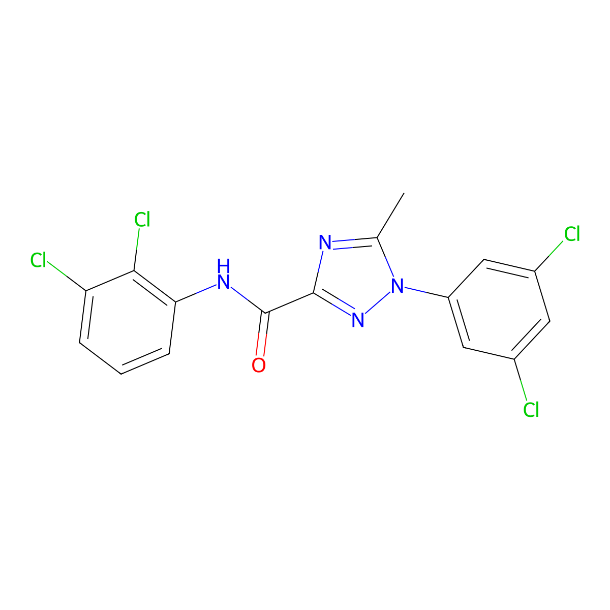 N-(2,3-dichlorophenyl)-1-(3,5-dichlorophenyl)-5-methyl-1H-1,2,4-triazole-3-carboxamide molecular structure, CAS 338408-90-5