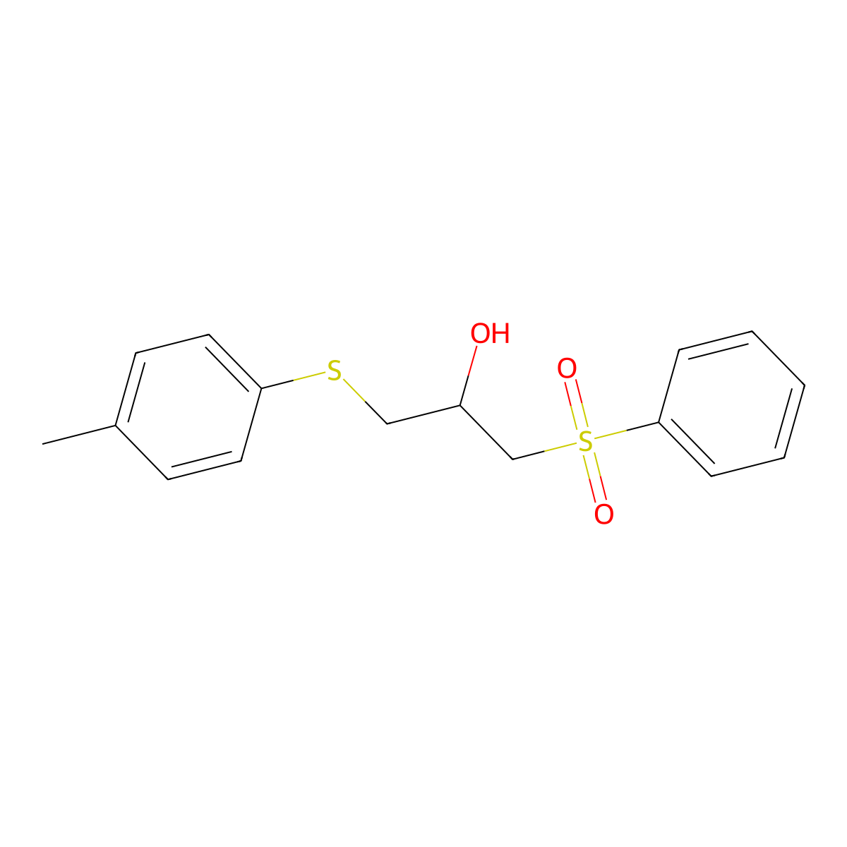 1-[(4-Methylphenyl)sulfanyl]-3-(phenylsulfonyl)-2-propanol molecular structure, CAS 338409-60-2