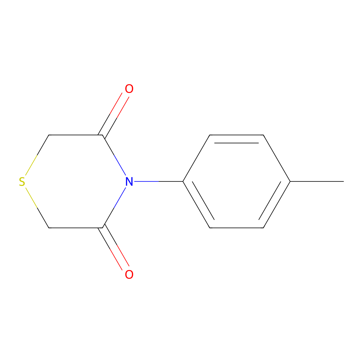 4-(4-Methylphenyl)thiomorpholine-3,5-dione molecular structure, CAS 338409-69-1