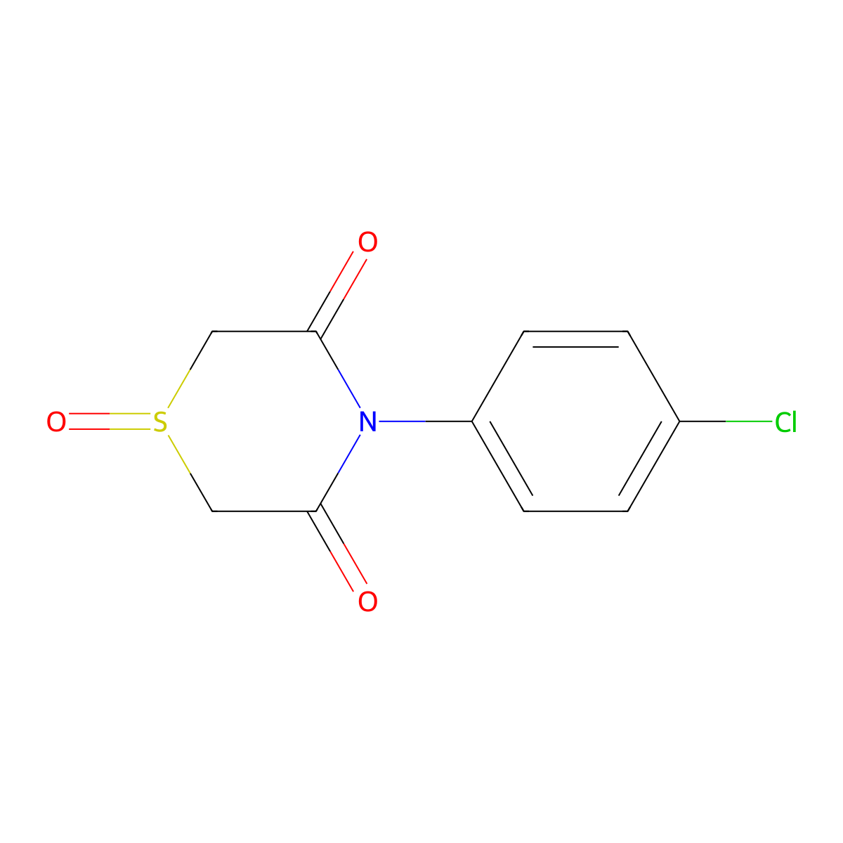 4-(4-Chlorophenyl)-1lambda~4~,4-thiazinane-1,3,5-trione molecular structure, CAS 338409-75-9