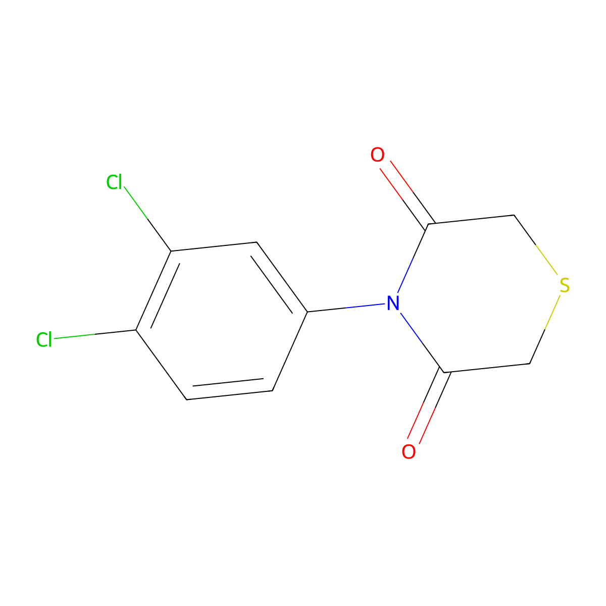4-(3,4-Dichlorophenyl)thiomorpholine-3,5-dione molecular structure, CAS 338409-81-7