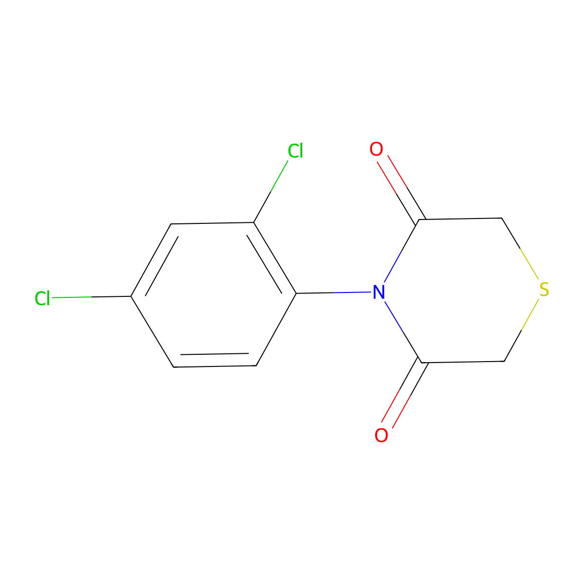 4-(2,4-Dichlorophenyl)thiomorpholine-3,5-dione molecular structure, CAS 338409-82-8