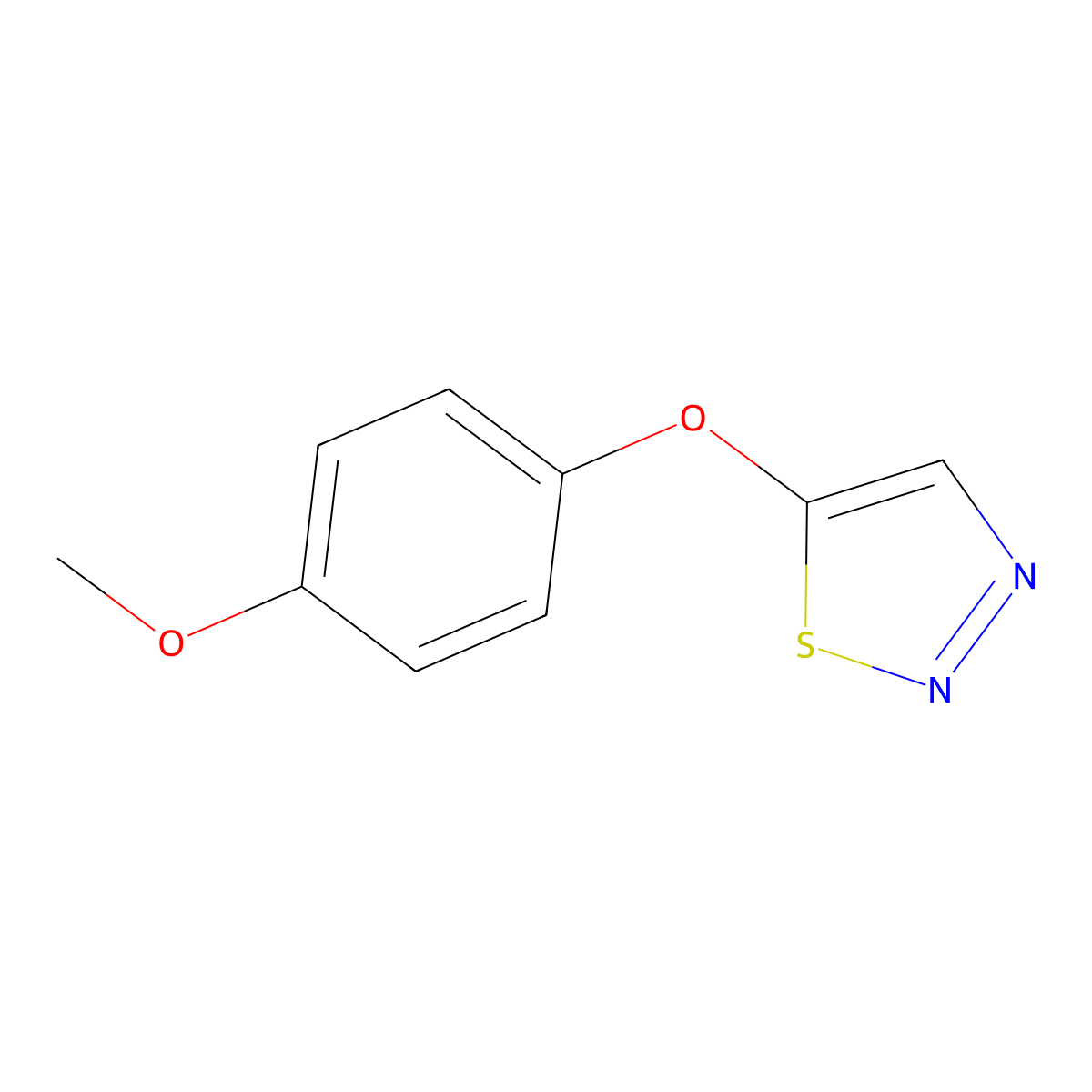 5-(4-Methoxyphenoxy)-1,2,3-thiadiazole molecular structure, CAS 338409-85-1