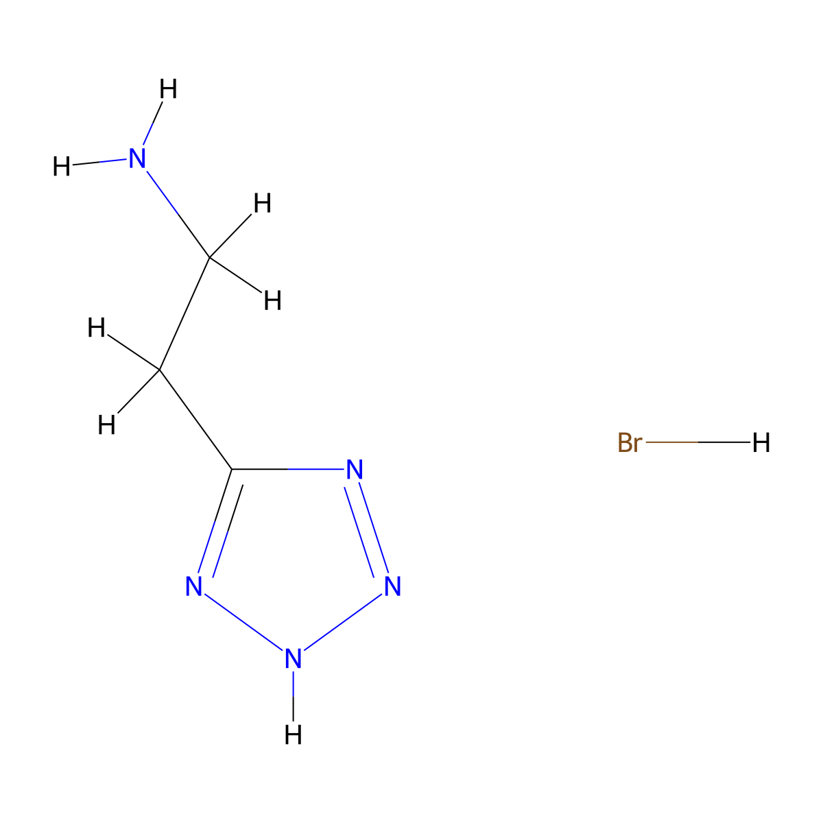 [2-(1H-Tetrazol-5-yl)ethyl]amine hydrobromide molecular structure, CAS 33841-59-7