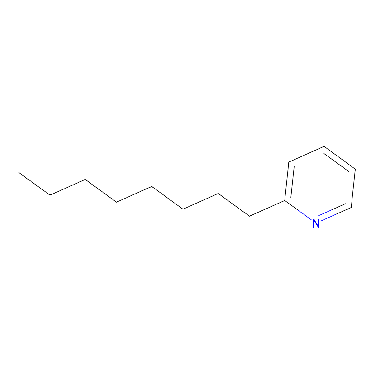 2-Octylpyridine molecular structure, CAS 33841-61-1