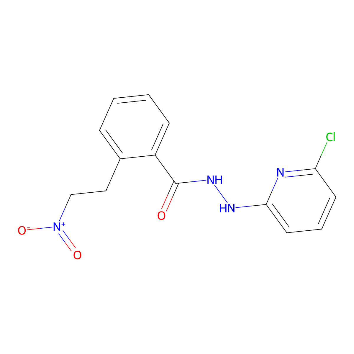 N'-(6-chloro-2-pyridinyl)-2-(2-nitroethyl)benzenecarbohydrazide molecular structure, CAS 338410-33-6