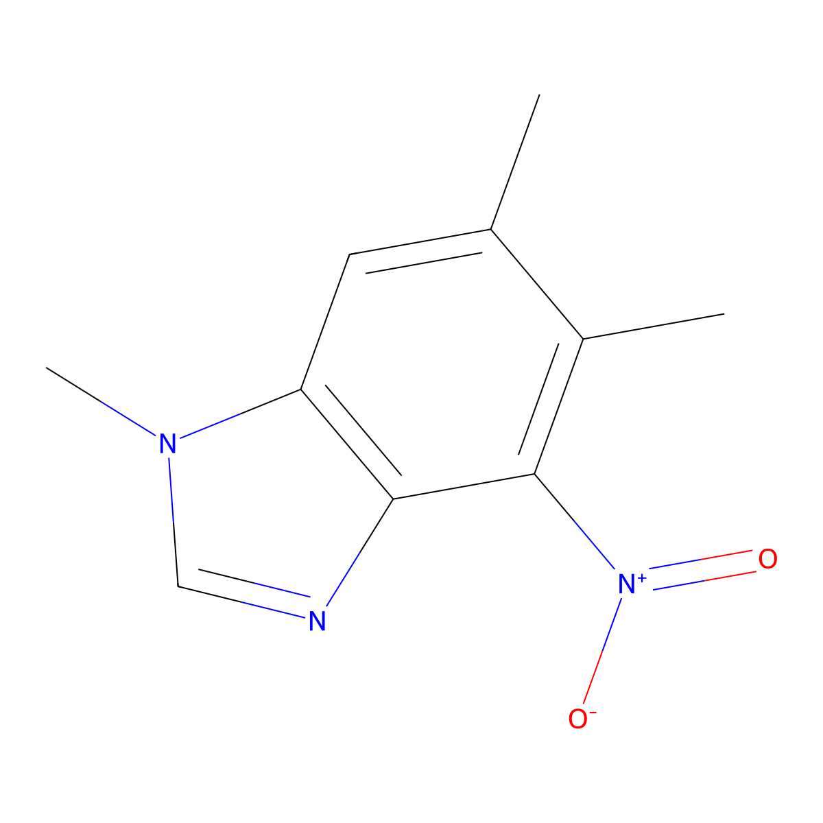 1,5,6-trimethyl-4-nitro-1H-1,3-benzimidazole molecular structure, CAS 338410-74-5
