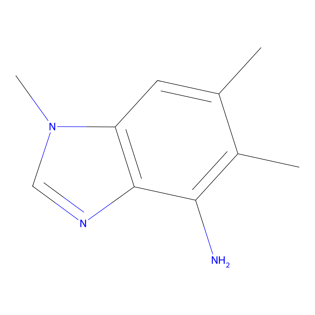 1,5,6-trimethyl-1H-1,3-benzimidazol-4-amine molecular structure, CAS 338410-75-6