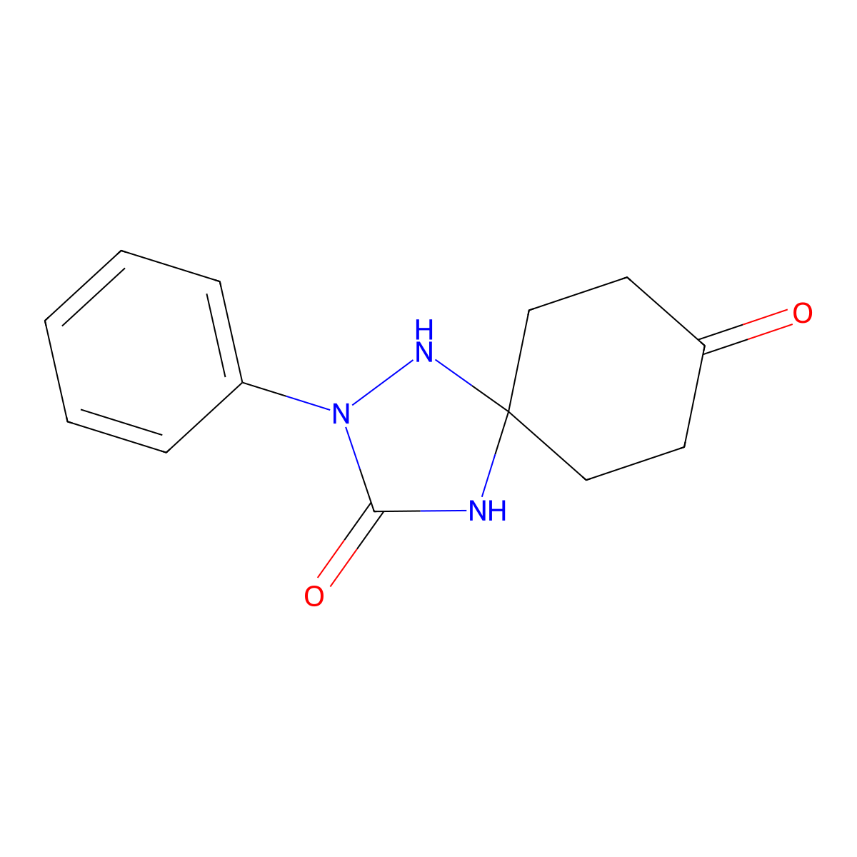 2-Phenyl-1,2,4-triazaspiro[4.5]decane-3,8-dione molecular structure, CAS 338411-70-4