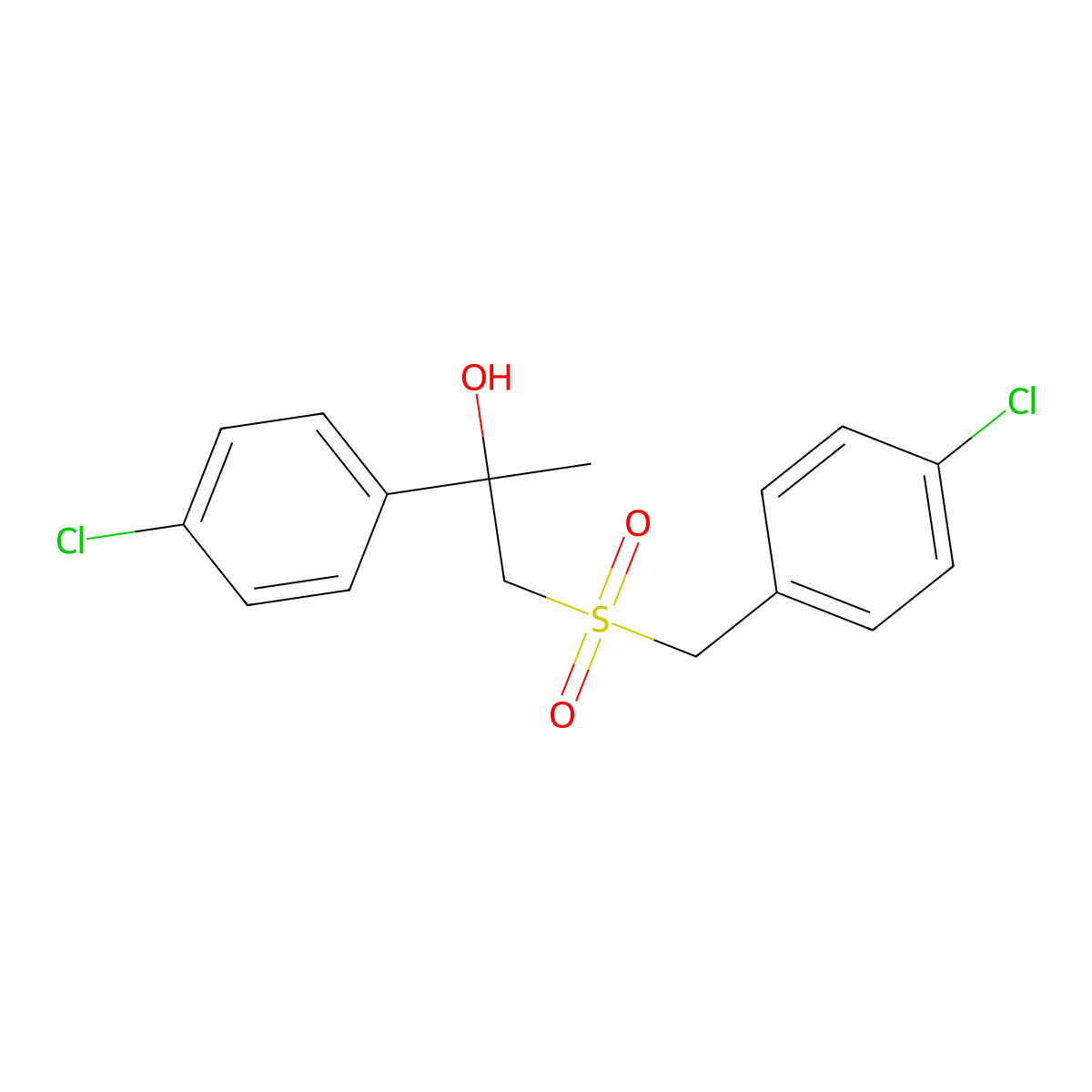 1-[(4-Chlorobenzyl)sulfonyl]-2-(4-chlorophenyl)-2-propanol molecular structure, CAS 338412-30-9