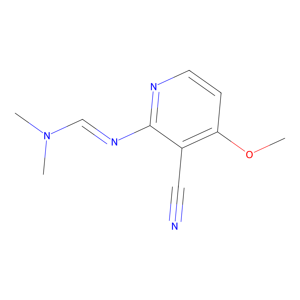 N'-(3-cyano-4-methoxypyridin-2-yl)-N,N-dimethylmethanimidamide molecular structure, CAS 338412-35-4