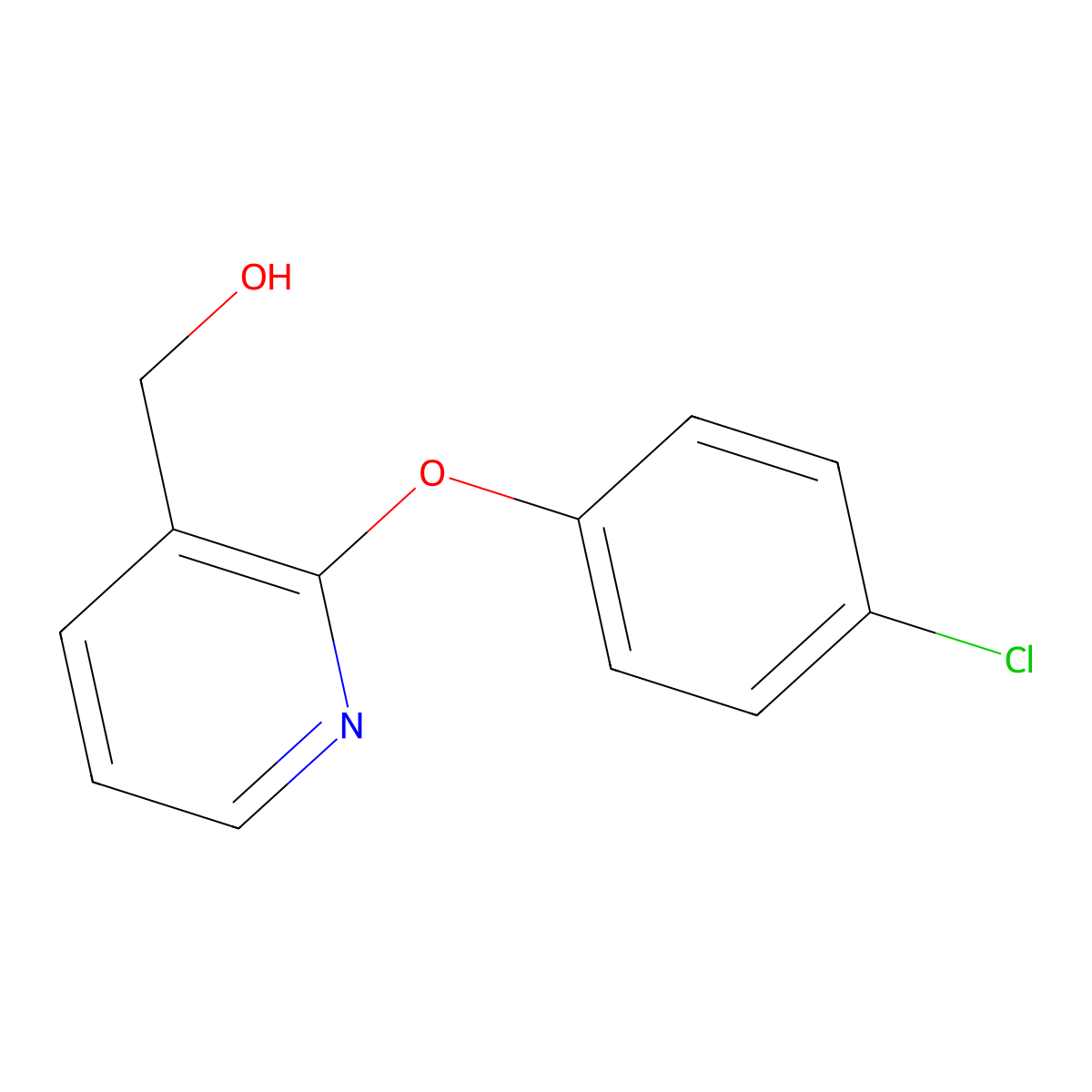 [2-(4-Chlorophenoxy)pyridin-3-yl]methanol molecular structure, CAS 338413-59-5