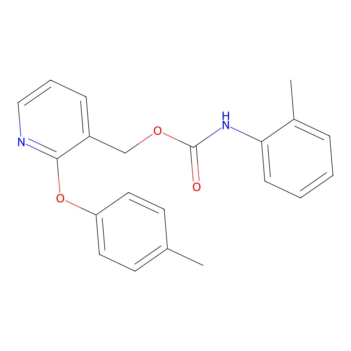 [2-(4-methylphenoxy)pyridin-3-yl]methyl N-(2-methylphenyl)carbamate molecular structure, CAS 338413-65-3